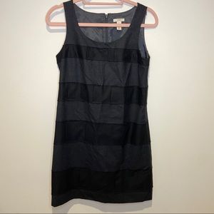 j crew black striped dress size 2